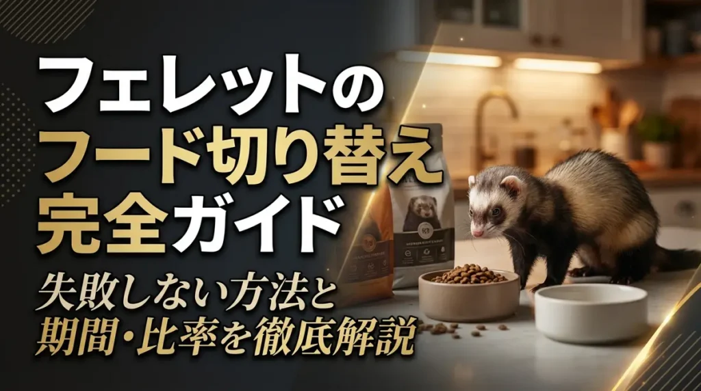 フェレットのフード切り替え完全ガイド｜失敗しない方法と期間・比率を徹底解説