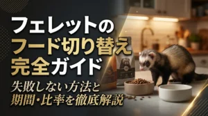 フェレットのフード切り替え完全ガイド｜失敗しない方法と期間・比率を徹底解説