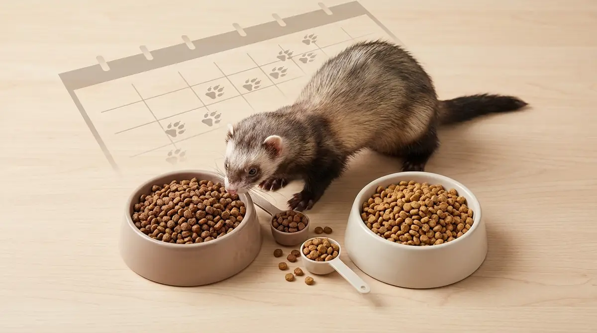 【結論】フェレットのフード切り替えは7〜14日間かけて段階的に行う