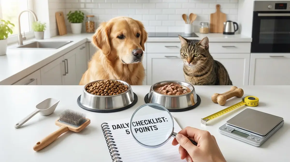 フード切り替え中に毎日チェックすべき5つの観察ポイント