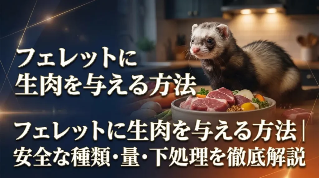 フェレットに生肉を与える方法｜安全な種類・量・下処理を徹底解説