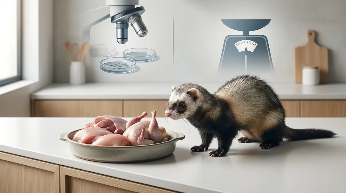 フェレットに生肉を与えるデメリットと注意点