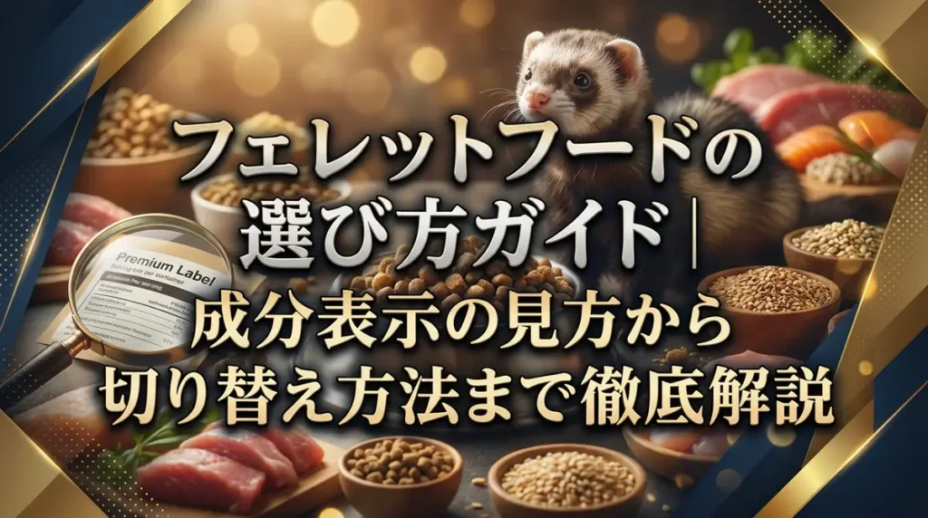 フェレットフードの選び方ガイド｜成分表示の見方から切り替え方法まで徹底解説