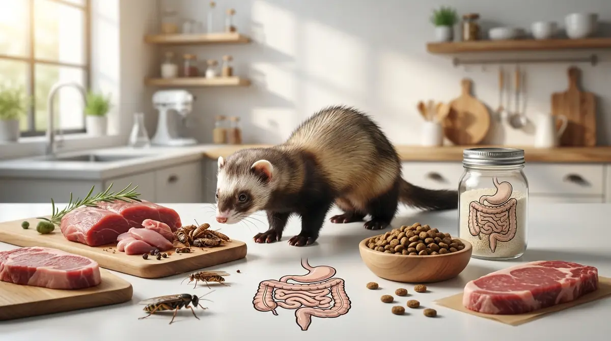 なぜ専用フードが必要?フェレットの食性と消化の仕組み