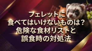 フェレットに食べてはいけないものは？危険な食材リストと誤食時の対処法