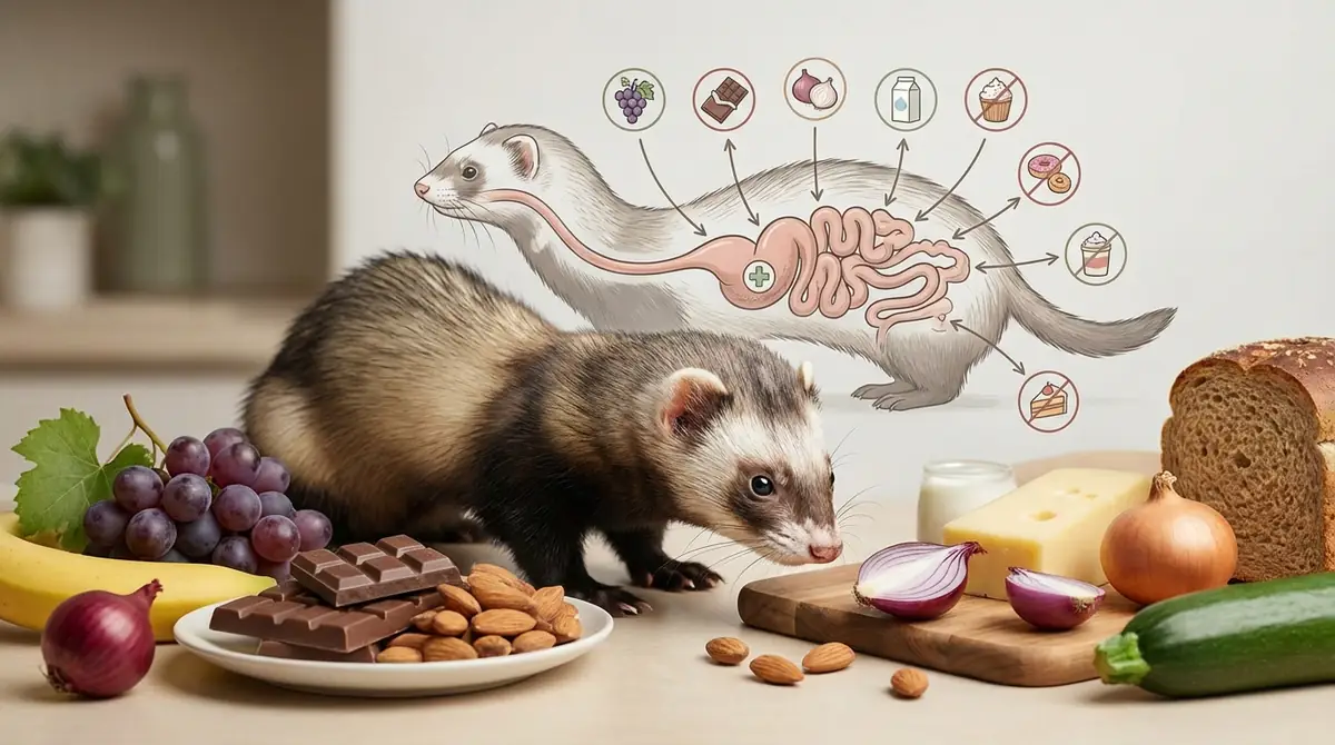 なぜフェレットは食べられないものが多い?体の仕組みを解説