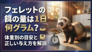 フェレットの餌の量は1日何グラム？体重別の目安と正しい与え方を解説