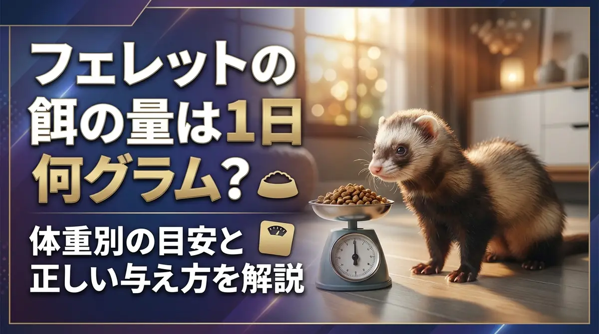 フェレットの餌の量は1日何グラム?体重別の目安と正しい与え方を解説