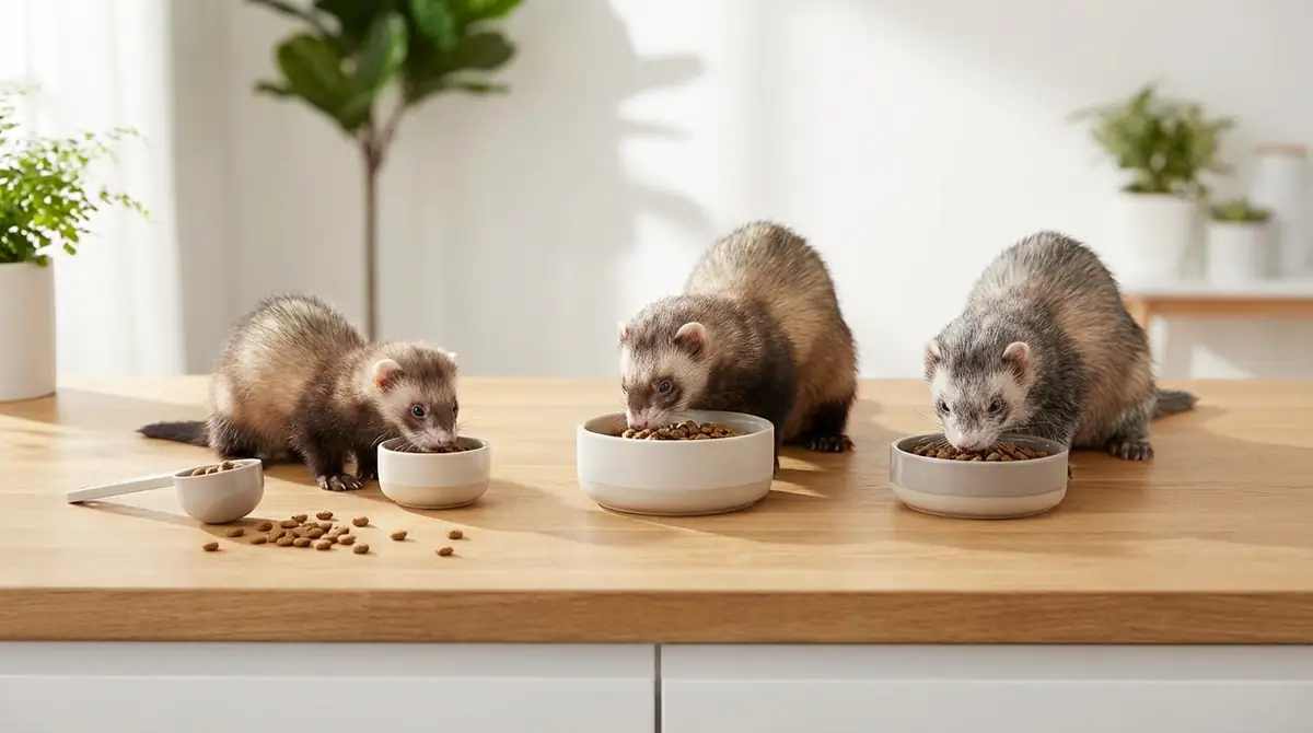 年齢別に見るフェレットの餌の量の違い