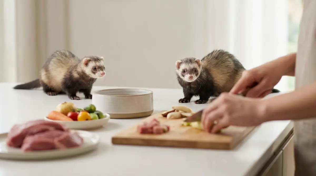 フェレットに手作りフードを与える前に知っておくべき基礎知識