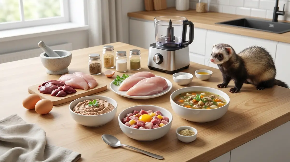 フェレットの手作りフード基本レシピ3選【初心者向け】