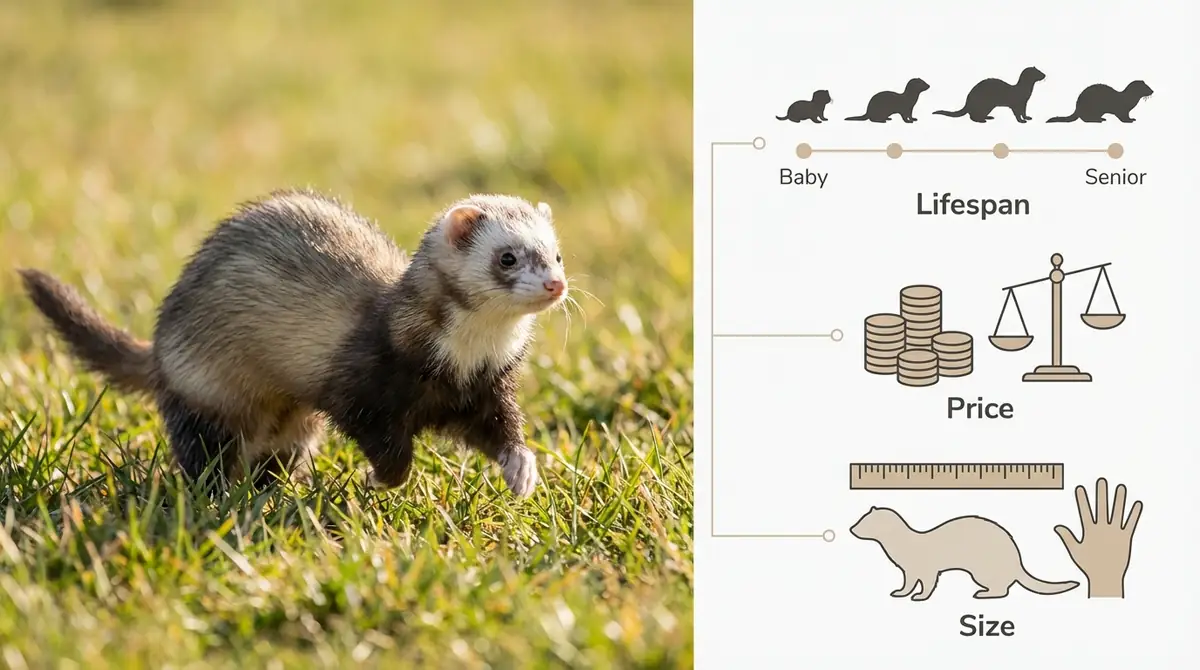 パスバレーフェレットとは？基本データ早見表【寿命・値段・大きさ】