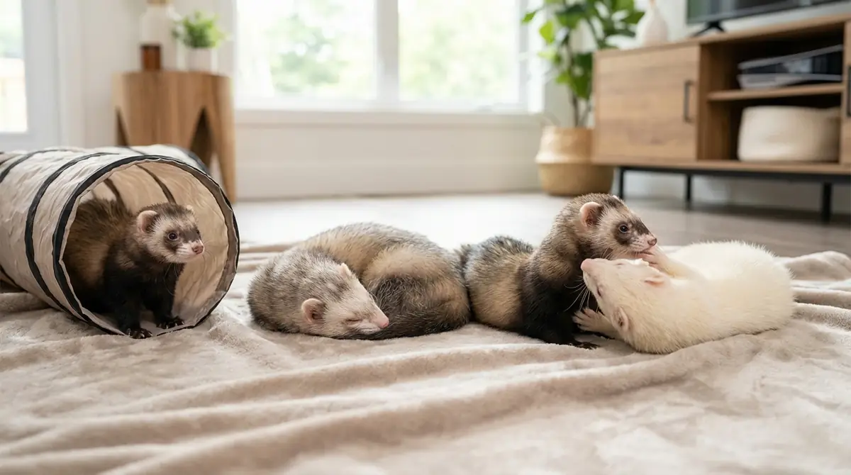 パスバレーフェレットの性格・毛色・見た目の特徴