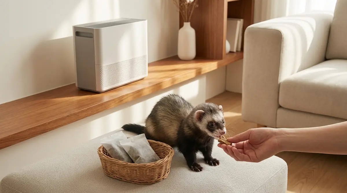 パスバレーフェレットの臭い対策と噛み癖のしつけ