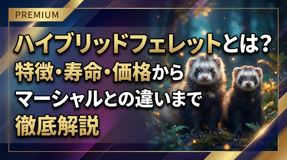 ハイブリッドフェレットとは？特徴・寿命・価格からマーシャルとの違いまで徹底解説