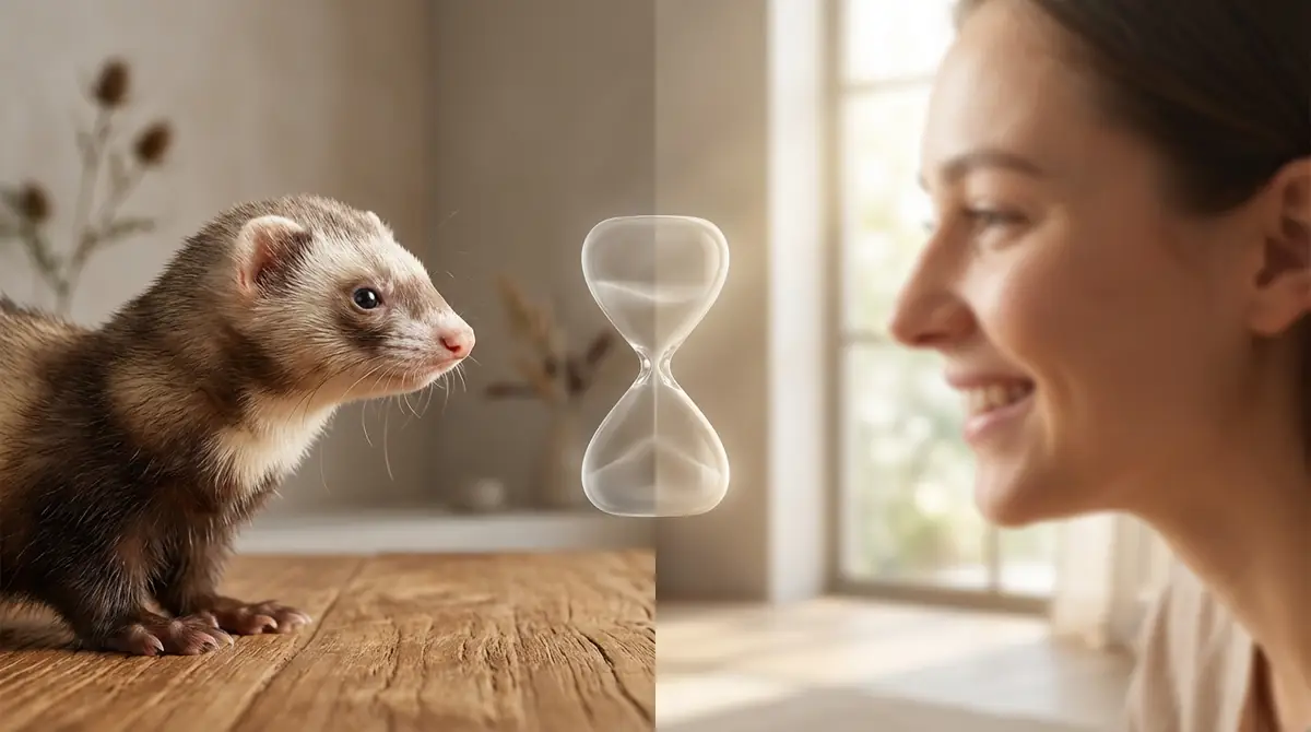 フェレットの年齢を人間に換算すると何歳？