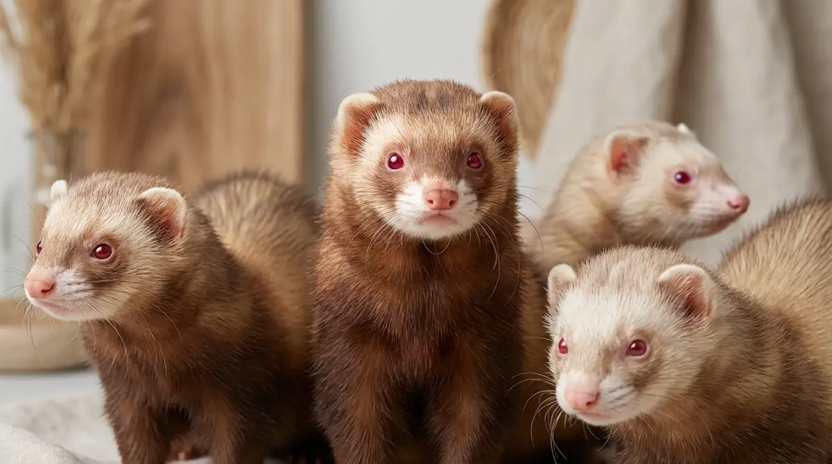 ルビーフェレットの見た目｜毛色・目の色の特徴