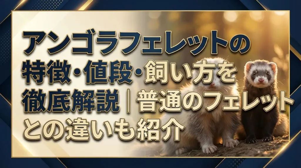 アンゴラフェレットの特徴・値段・飼い方を徹底解説｜普通のフェレットとの違いも紹介