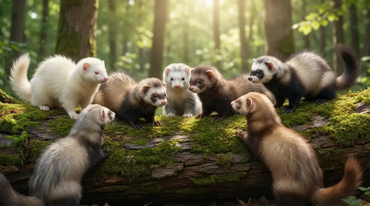 アンゴラフェレットの毛色バリエーション