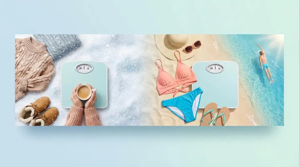 季節による体重変動|冬太り・夏痩せは正常?