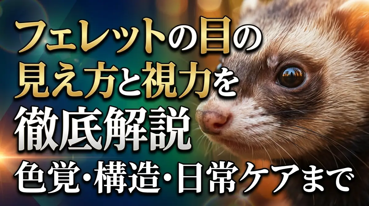 フェレットの目の見え方と視力を徹底解説｜色覚・構造・日常ケアまで