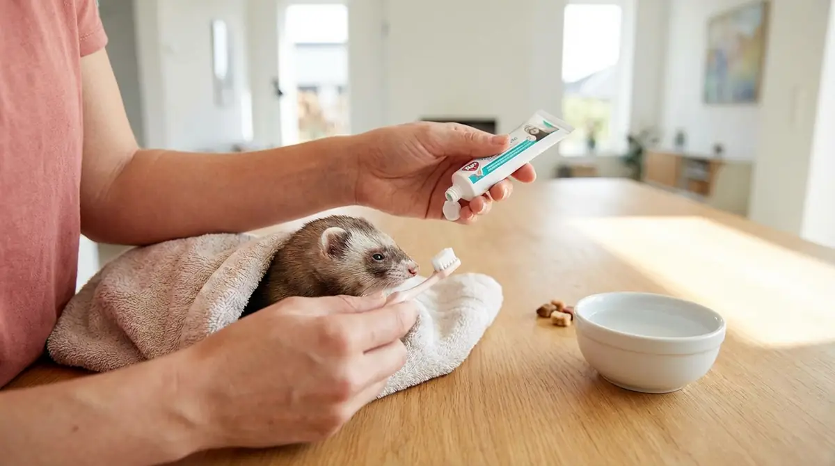 自宅でできるフェレットの歯磨き方法【5ステップ】