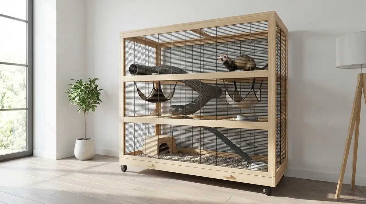 フェレットの大きさに合った飼育環境の目安