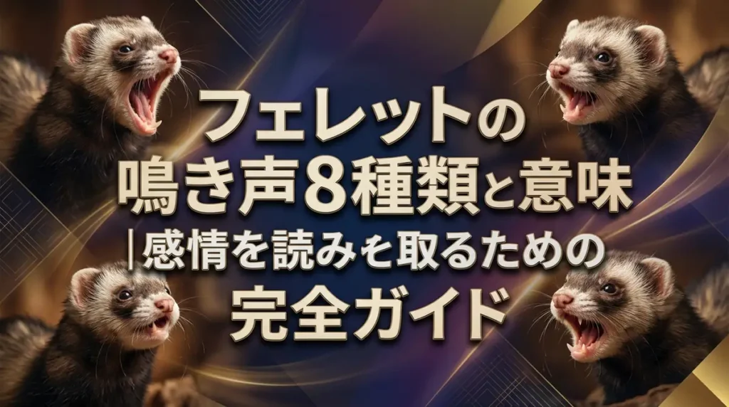 フェレットの鳴き声8種類と意味｜感情を読み取るための完全ガイド