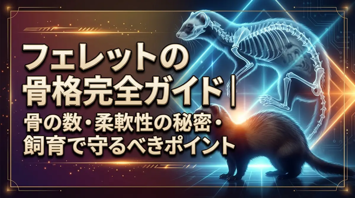 フェレットの骨格完全ガイド｜骨の数・柔軟性の秘密・飼育で守るべきポイント