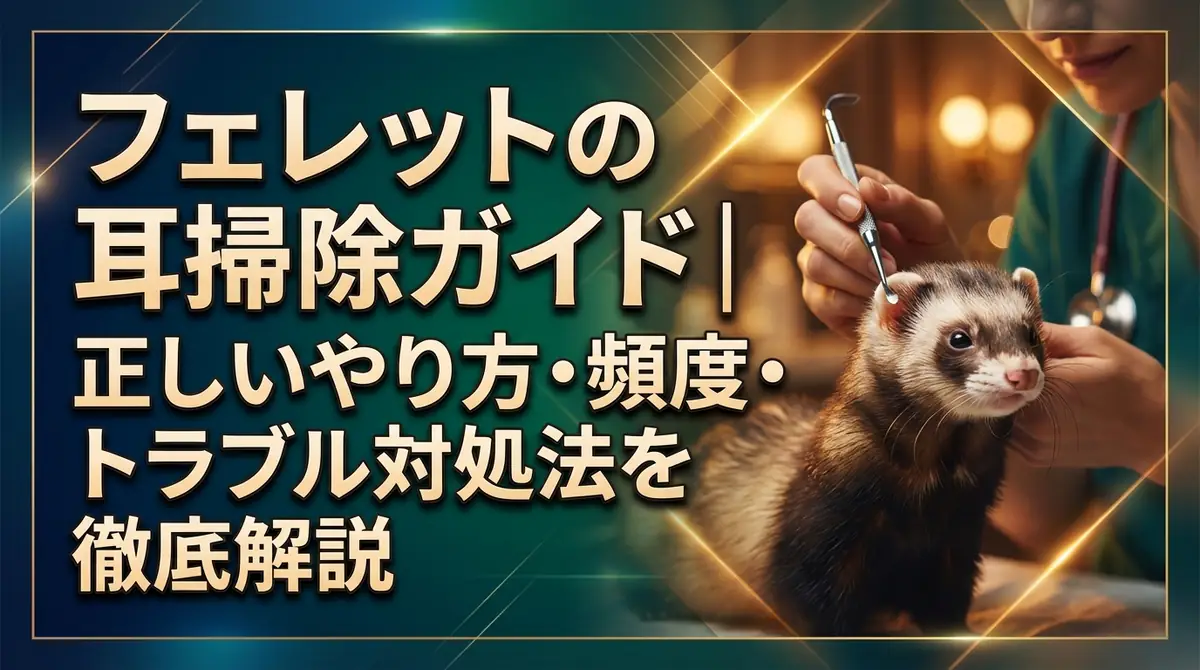 フェレットの耳掃除ガイド｜正しいやり方・頻度・トラブル対処法を徹底解説