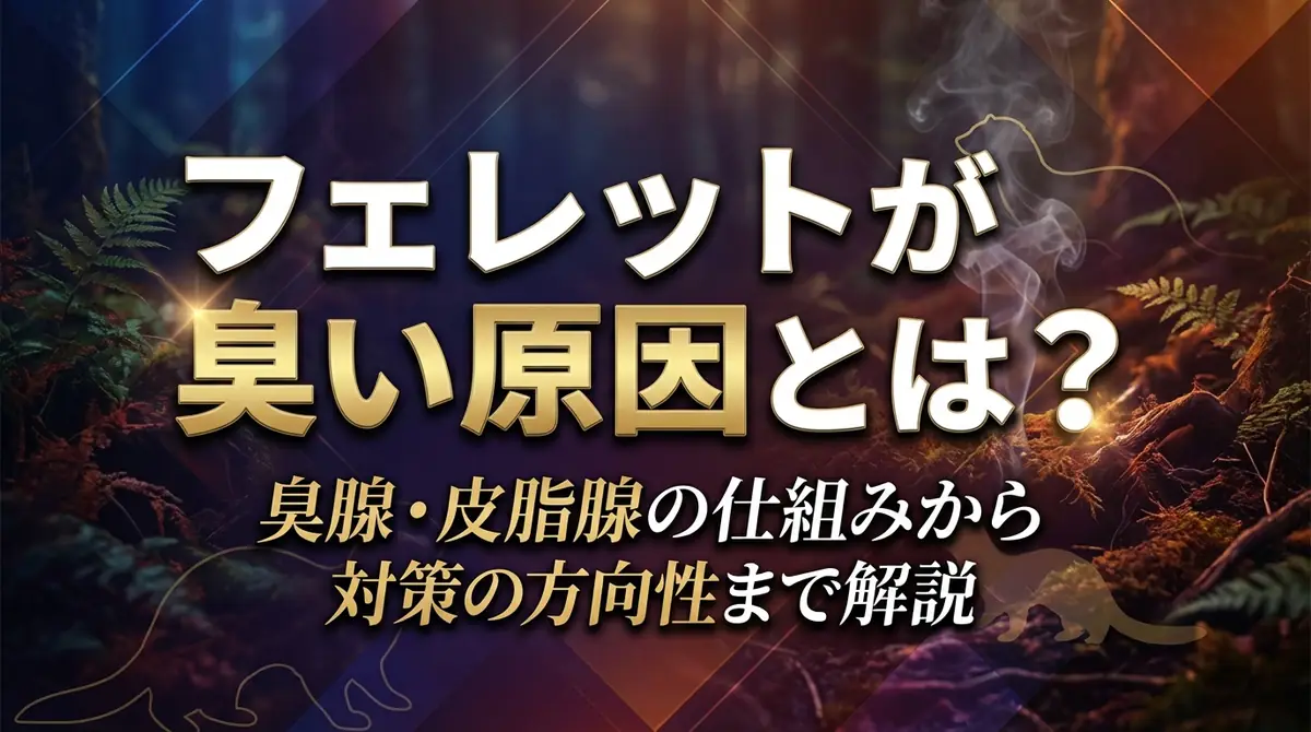 フェレットが臭い原因とは?臭腺・皮脂腺の仕組みから対策の方向性まで解説