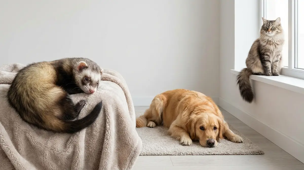 フェレットの臭いはどのくらい?犬・猫との比較で解説