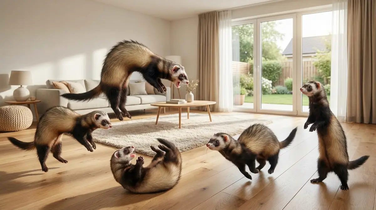 フェレットのワクワクダンス5つの特徴的な動き