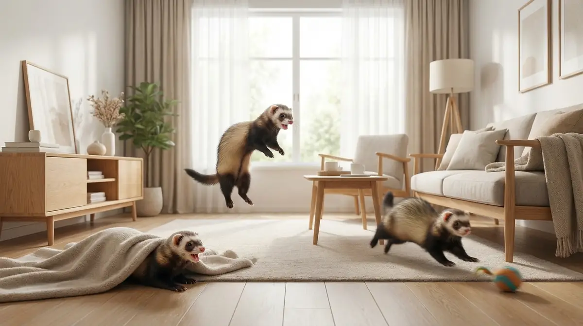 フェレットがワクワクダンスをする3つの理由