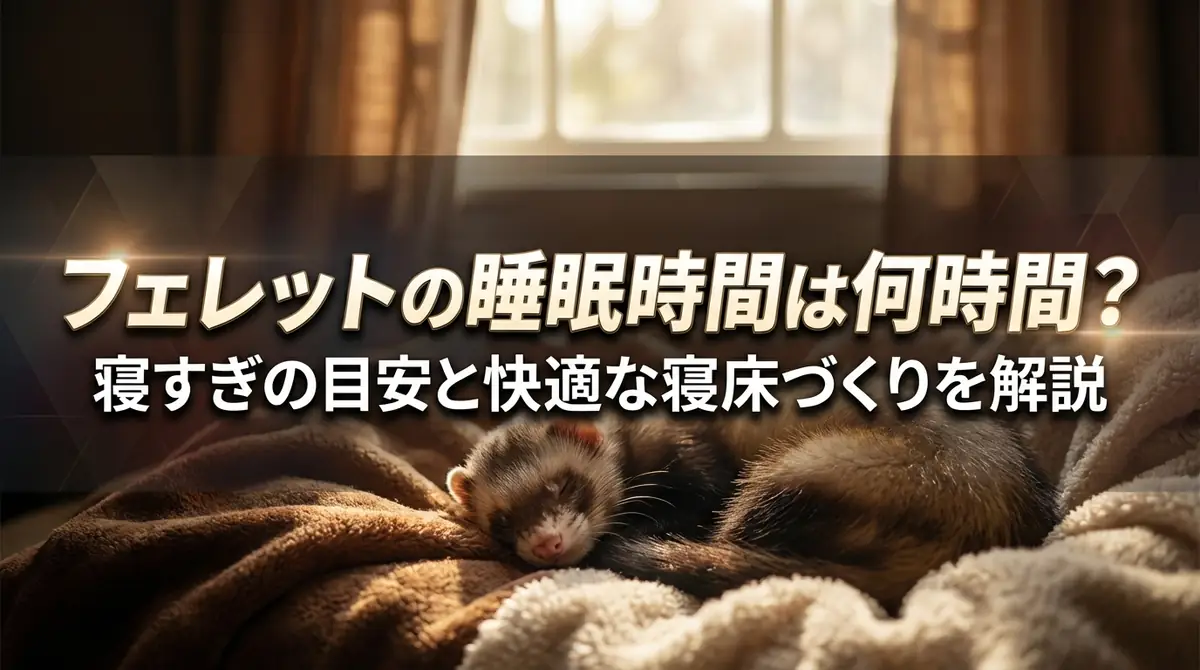 フェレットの睡眠時間は何時間?寝すぎの目安と快適な寝床づくりを解説