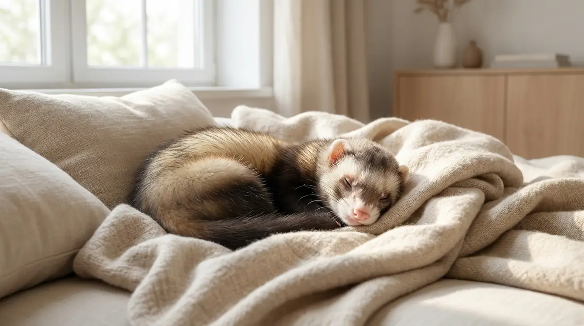 フェレットの睡眠時間は1日14〜18時間が正常