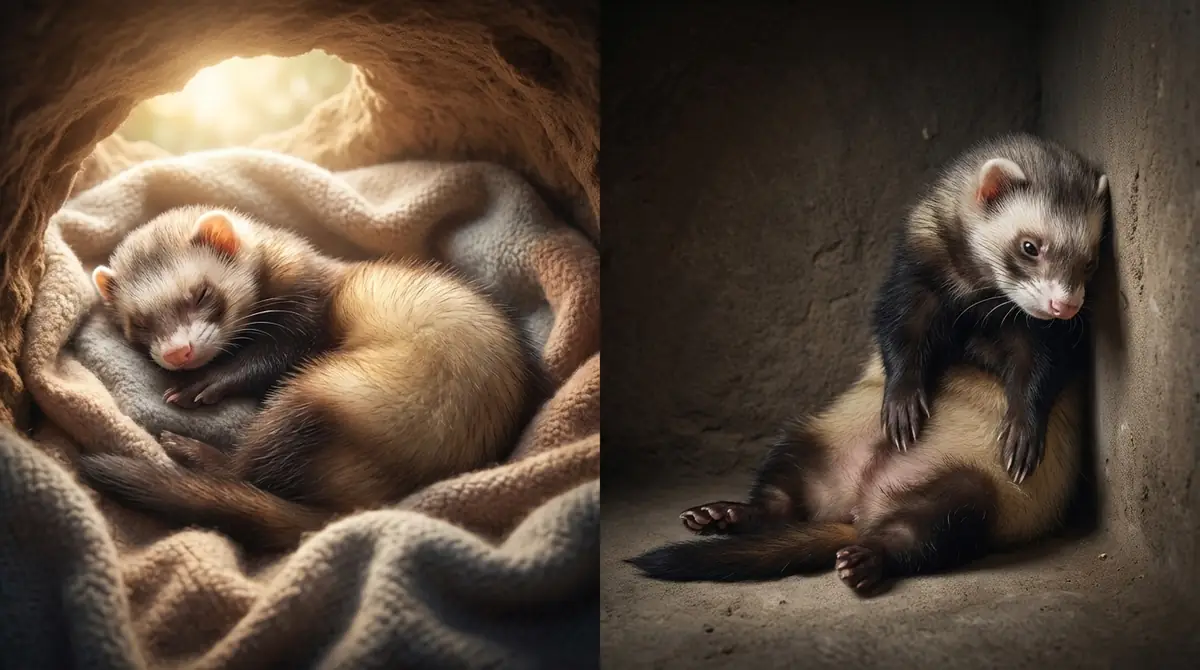 フェレットが寝すぎ?正常と異常の見分け方