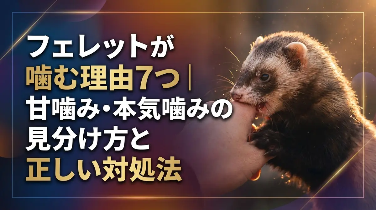 フェレットが噛む理由7つ｜甘噛み・本気噛みの見分け方と正しい対処法