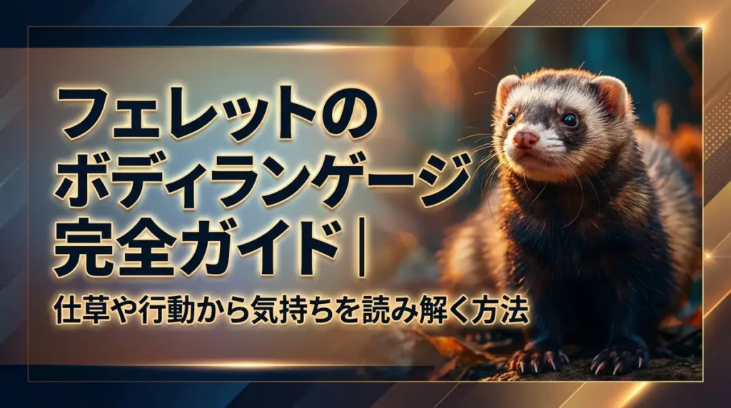 フェレットのボディランゲージ完全ガイド｜仕草や行動から気持ちを読み解く方法
