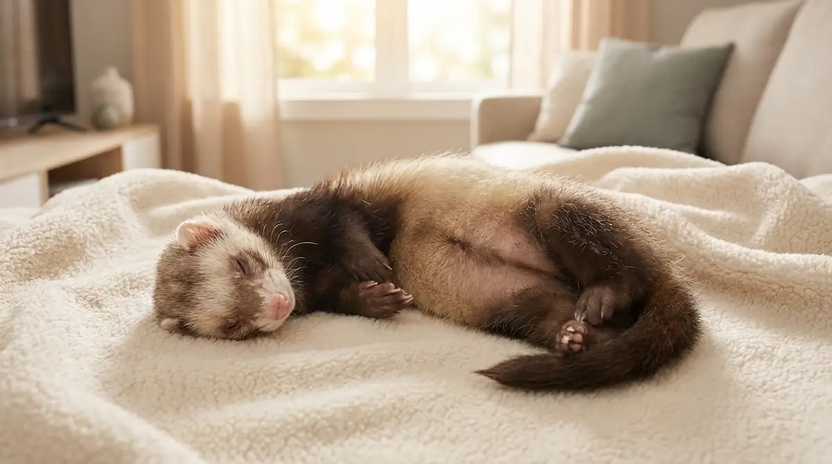 【リラックス】安心しているときのフェレットのボディランゲージ