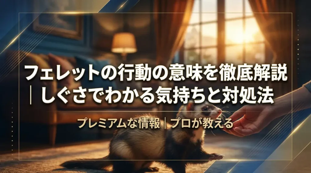 フェレットの行動の意味を徹底解説｜しぐさでわかる気持ちと対処法