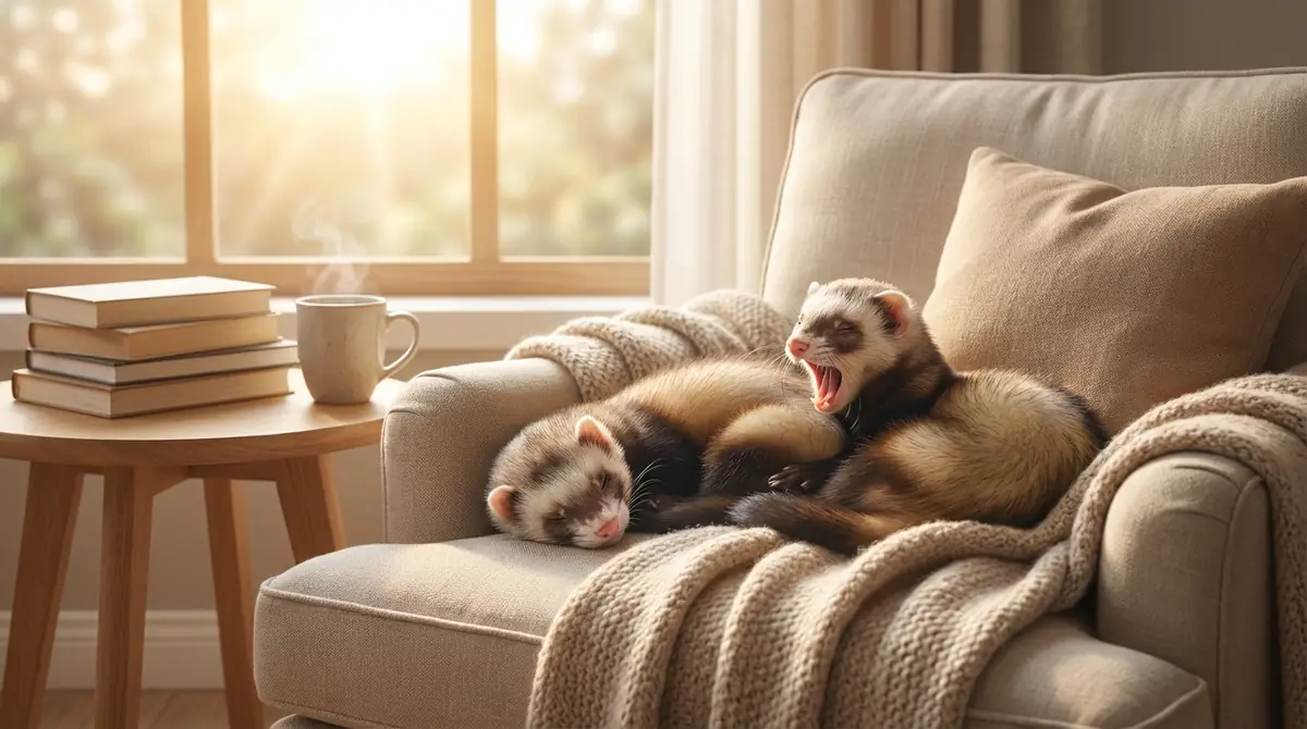 フェレットがくつろいでいるときの行動と意味