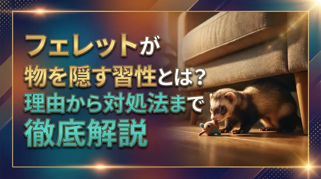フェレットが物を隠す習性とは？理由から対処法まで徹底解説