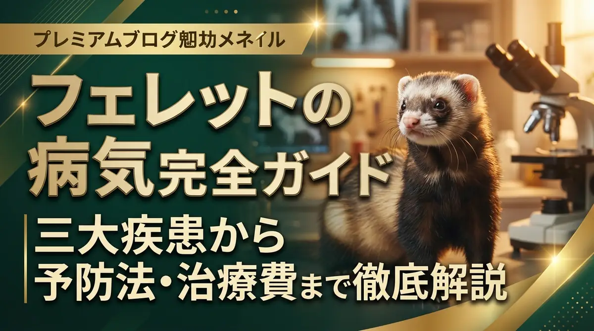 フェレットの病気完全ガイド｜三大疾患から予防法・治療費まで徹底解説