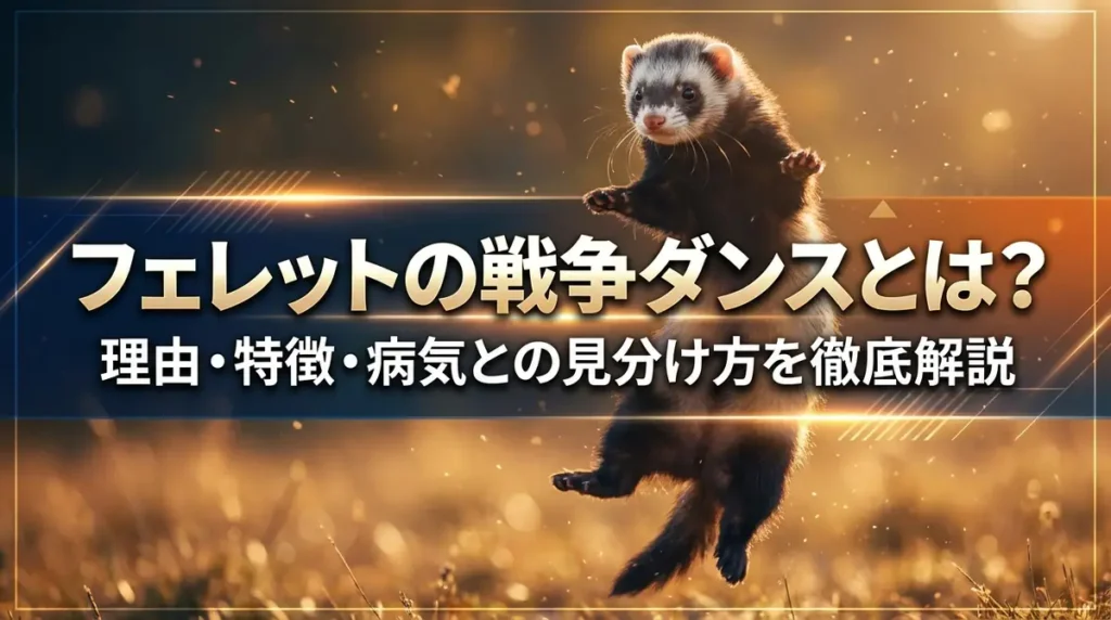 フェレットの戦争ダンスとは？理由・特徴・病気との見分け方を徹底解説