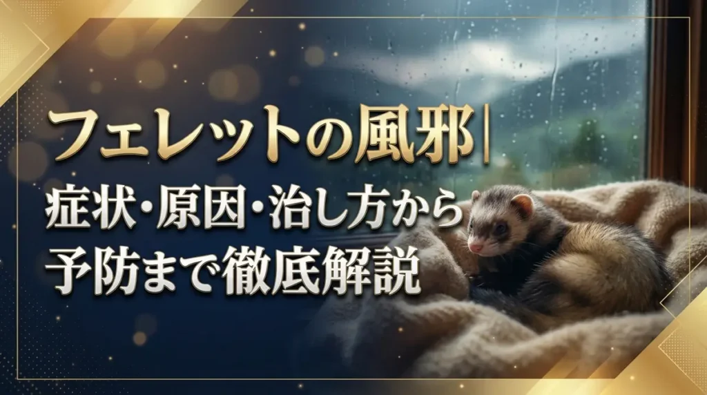 フェレットの風邪｜症状・原因・治し方から予防まで徹底解説