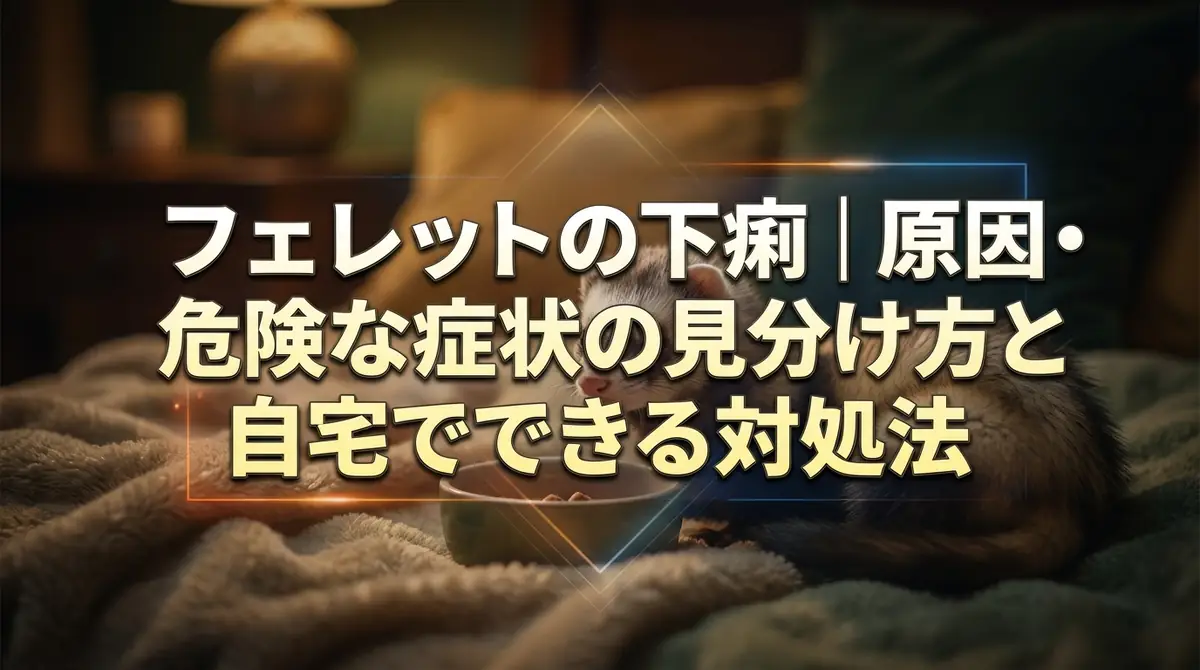 フェレットの下痢|原因・危険な症状の見分け方と自宅でできる対処法