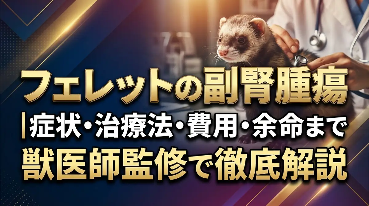 フェレットの副腎腫瘍|症状・治療法・費用・余命まで獣医師監修で徹底解説