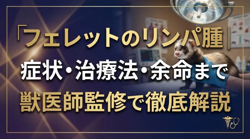 フェレットのリンパ腫｜症状・治療法・余命まで獣医師監修で徹底解説