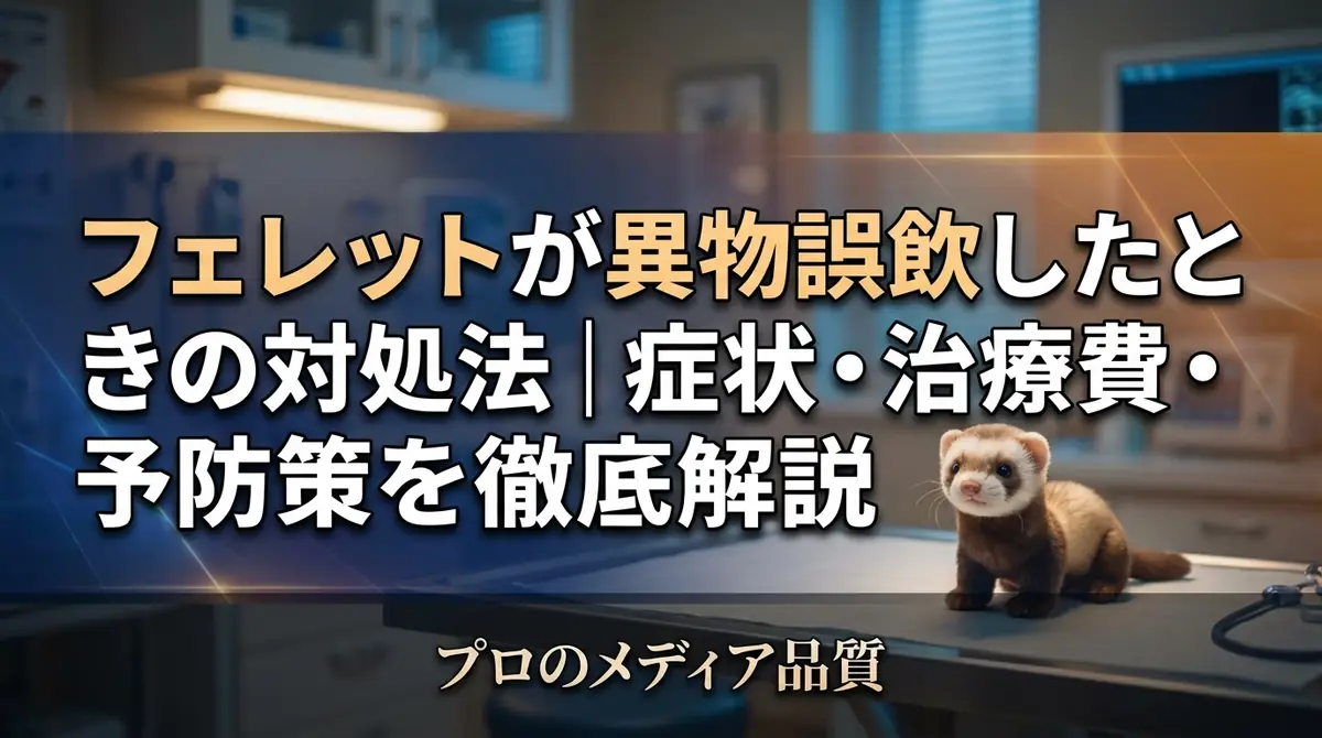 フェレットが異物誤飲したときの対処法｜症状・治療費・予防策を徹底解説